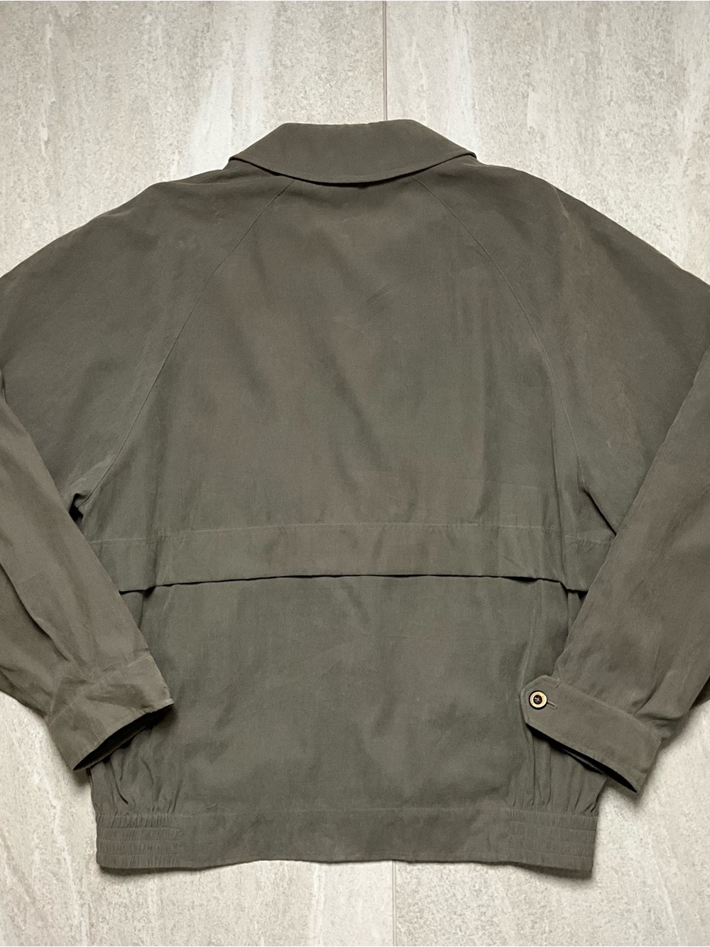 VINTAGE BURBERRY OLIVE GREEN HARRINGTON JACKET EMBROIDERED LOGO NOVA CHECK RARE - Picture 9 of 15